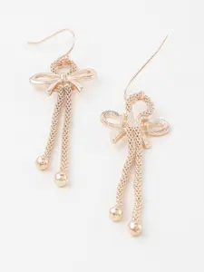 Infinity Beautiful Elegant Ribbon Drop Earrings