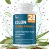 Colon 14 Day Cleanse with Fiber & Herbal Blend, Digestive Wellness Colon Cleanse Supplement with Aloe Vera, Senna Leaf & Cascara Sagrada, 28 Capsules