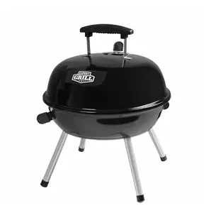 14.5'' Charcoal Tabletop Portable Grill with Removable Lid Black Portable BBQ Grill