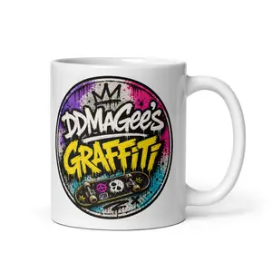 DDMagee's Graffiti White glossy mug
