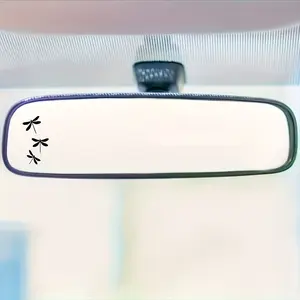 2pcs Blue Green Dragonfly Car Rearview Mirror Stickers - Vibrant blue green dragonfly design, vinyl car sticker, easy to apply, perfect for vehicle customization, car decoration, natural design, easy to install sticker, Windshield Sticker, Decal for Cars