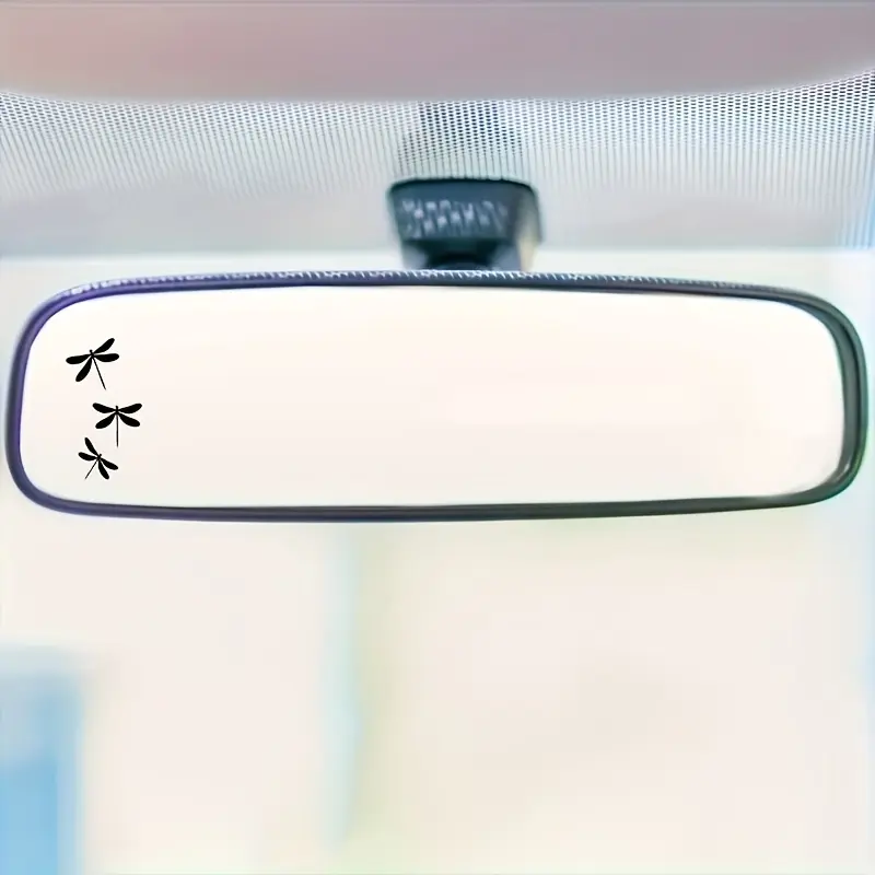 2pcs Blue Green Dragonfly Car Rearview Mirror Stickers - blue green dragonfly design, vinyl car sticker, Aesthetic Car Accessory, easy to apply, perfect for vehicle customization, Automotive Decoration, natural design