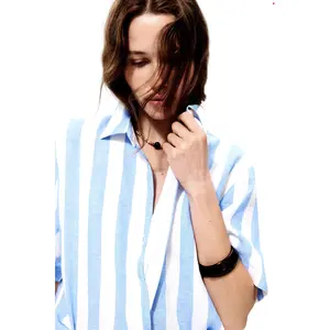 H&M Oversized linen-blend shirt