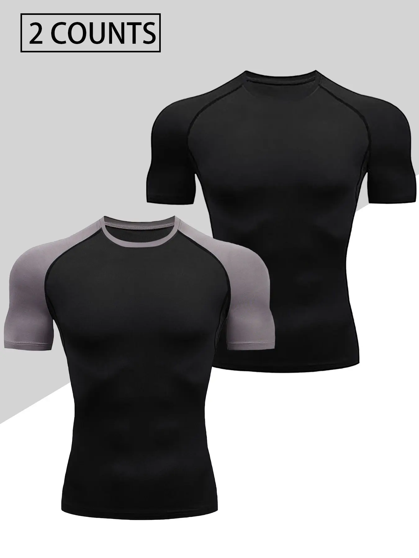 Men's Dragon Print Compression T-Shirt, Quick-Dry Breathable Stretch Fabric, Tight-Fitting Short Sleeve Top for Fitness and Outdoor Activities, Workout Rash Guard