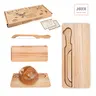 Sourdough Bow Knife & Wooden Cutting Board Set — 2-in-1 Bread Slicer with Built-In Magnetic Knife Storage | Display Tray for Artisan Sourdough, Bagels & Baguettes | Premium Stainless Steel Serrated Knife & Natural Rubberwood Board, Gift for Bakers