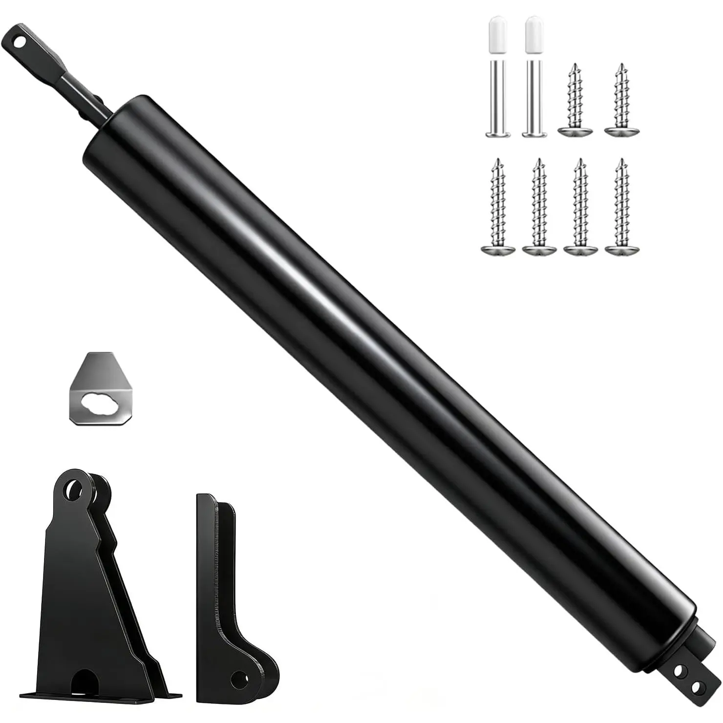 Heavy-Duty Pneumatic Screen Door Closer with Adjustable Closing Speed Control for Outdoor, Storm, and High-Traffic Doors