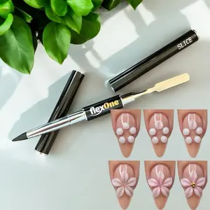 Double side Silicon Brush for 3D Gel Flowers Nail Art