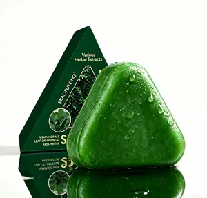Herbal DHT Blocker Shampoo Bar 120g with Ginseng Polygonum Multiflorum Ginger Rosemary & Coconut Oil for Deep Cleansing and Root Strength - Haircare