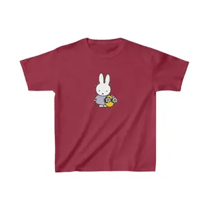 Miffy Holding Flowers Baby tee Graphic T-shirt ,Miffy Tee Sweatshirt, Bunny No Graphic Sweat unisex for men and women