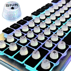 Keyboard Bubble Stickers for Long Nails – Clear Raised Key Caps | Reusable Self-Adhesive Nail Friendly Typing Protector for Laptop & PC. Mother's Day gift Thin Pad Structure