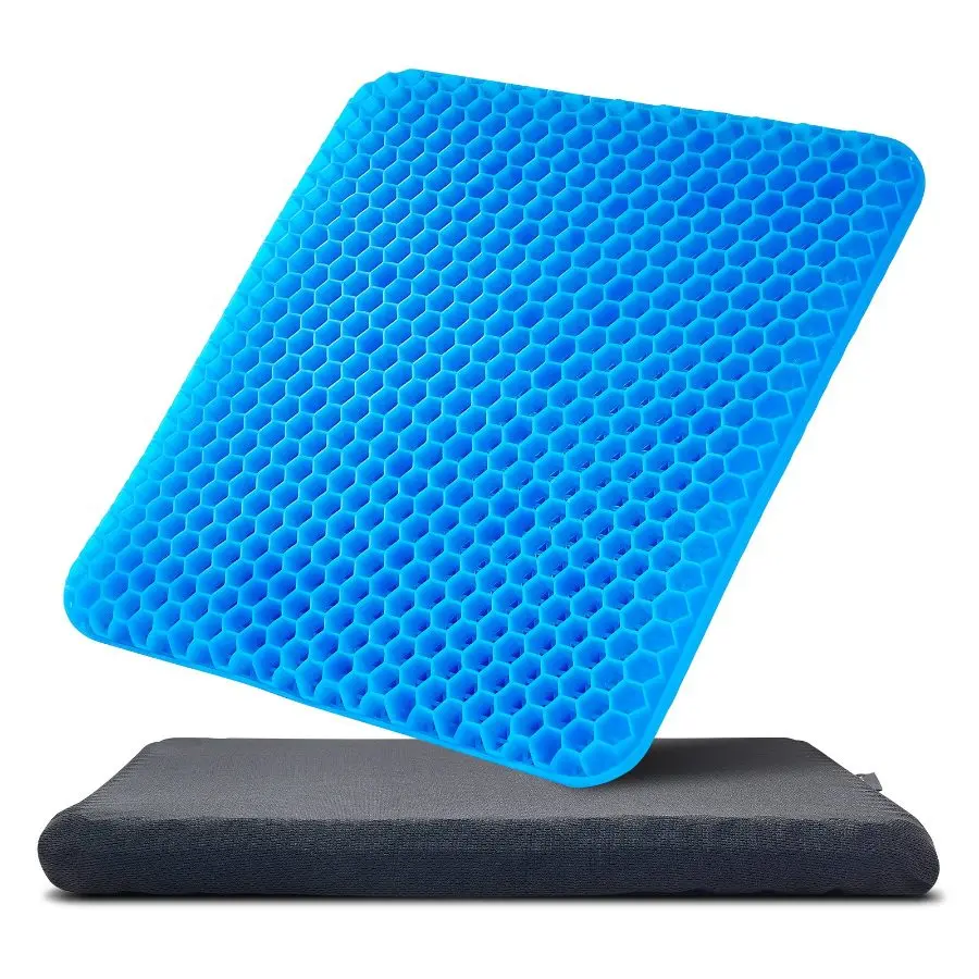 【DealsForYouDays】VEVOR 3D Air Cell Gel Inflatable Seat Cushion for Pressure Relief, Lycra TPU Wheelchair Pad with Manual Pump, Soft & Breathable Space-Saving Lightweight Portable for Office Desk, Fathers Day Use