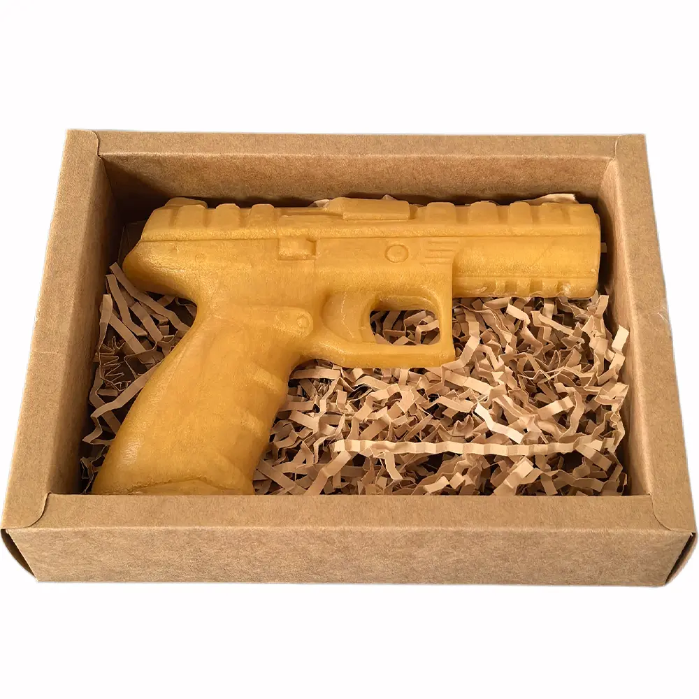 Handmade Gun Shaped Soap for Men - Cool Novelty Bar Soap with Fruity Scent, Unique Birthday Christmas Gifts for Boyfriend, Husband, Dad