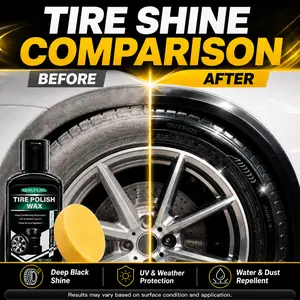 100g Car Plastic Restorer & Rubber Renewal Wax, Tire Shine Dressing, Black Interior Polish, Auto Trim Restore Cream for Dashboard, Exterior Plastic, Leather Seats & Rubber Care