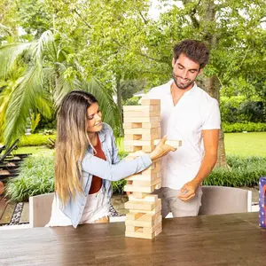 Stars & Stripes Wooden Tumbling Tower Game
