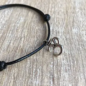 Om Black Anklet