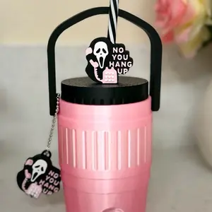 Mini Cooler Holder with Clear Plastic Straw