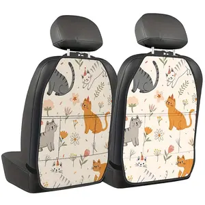 Car seat anti-kick pads, anti-fouling pads, seat back protective pads, rear seat protectors. They protect the seats from dust and wear. Perfect for when pets are around, suitable for most car models, Car Seat Covers, ftd1212 (104)