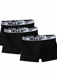 Three-Pack Low-Rise Men's Underwear, Ultra-Soft Breathable, Elastic Waist, Anti-Chafe, Moisture-Wicking, Daily Wear