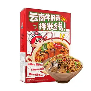 QUAN YUAN E REN Authentic Yunnan Rice Noodles with Porcini Mushrooms 11.3oz Spicy Sauce 6 Pack