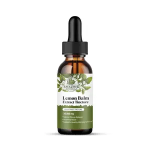 Amazing Botanicals Lemon Balm 10X Extract Tincture - 30,000 mg Edible Natural Dietary Supplement, High-Potency Relaxing Herbal Healthcare Support for Cognitive Health - 30ml/1oz, Fitness Supplement