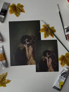 Jude and Cardan Folk of the Air Unframed Poster - Elfhame Royalty Fantasy Illustration Print - Holly Black Inspired Bookish Wall Art - YA Literature Decor