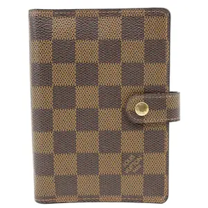 Pre-owned Louis Vuitton Damier Ebene Planner Cover Agenda Brown