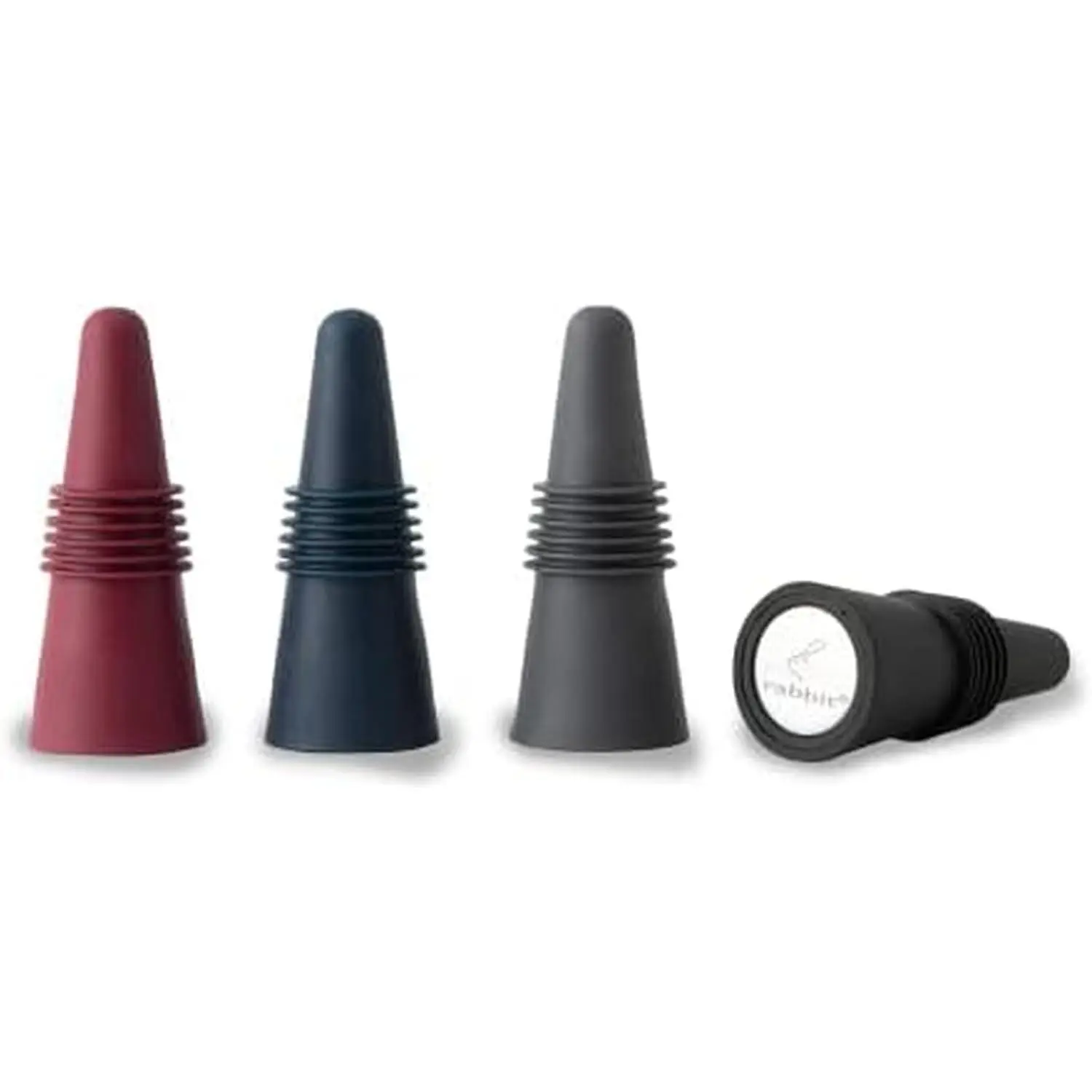 W6121 Bottle Stoppers Set of 4, Multicolor Wine Bottle Caps to Preserve Freshness, Stylish and Durable, Perfect for Parties and Gifts