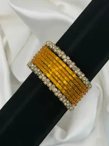 Spark Rain Glass Bangles Set