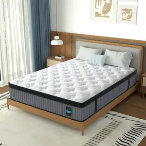 BedStory 12inch Twin Full Queen King Memory Foam Hybrid Mattress, Twin, Full, Queen & King, Pocket Springs for Motion Isolation, CertiPUR-US Certified