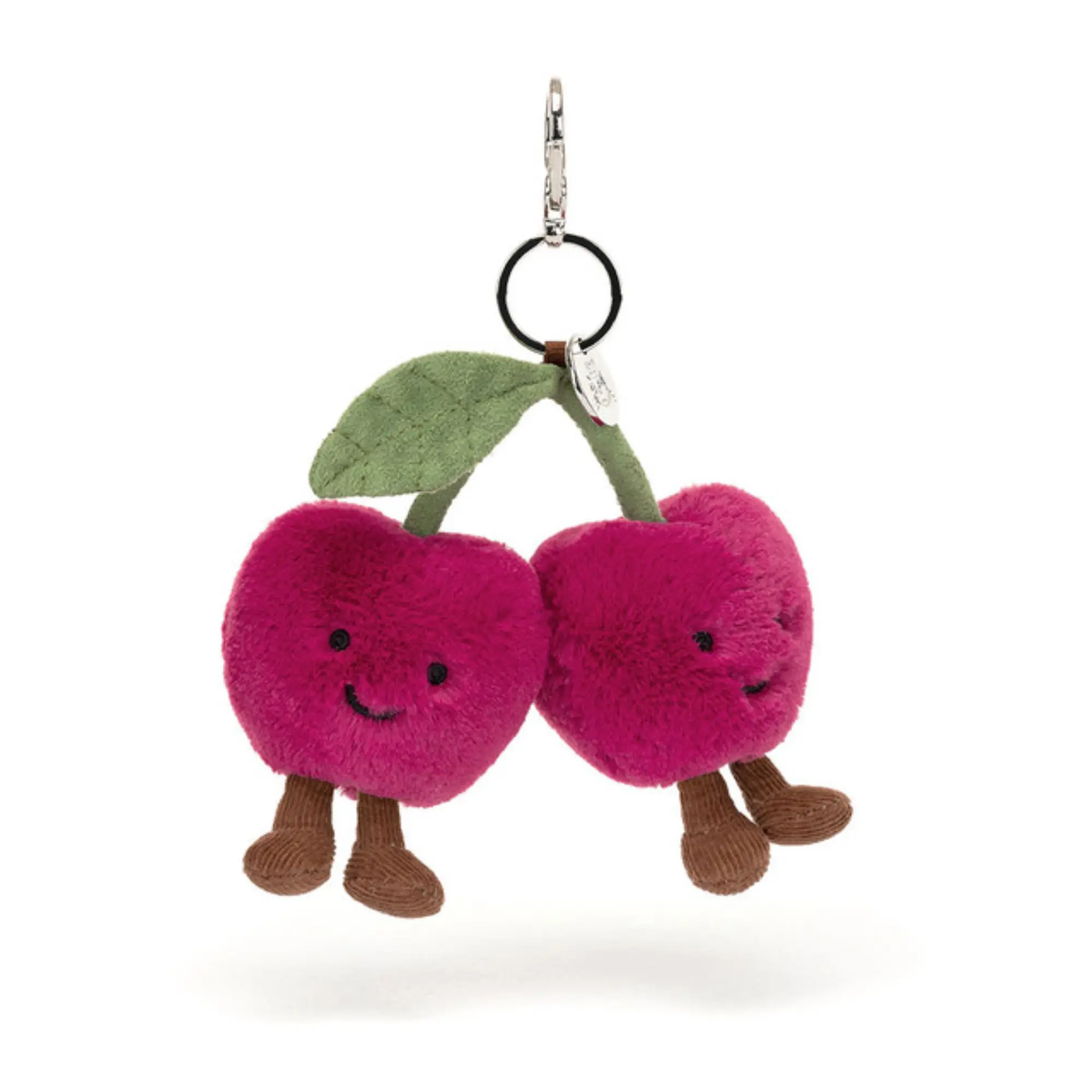New Jellycat Cherry Plush Keychain – Cute Mini Stuffed Animal Keyring, Soft Bag Charm, Birthday Gift for Kids & Collectors