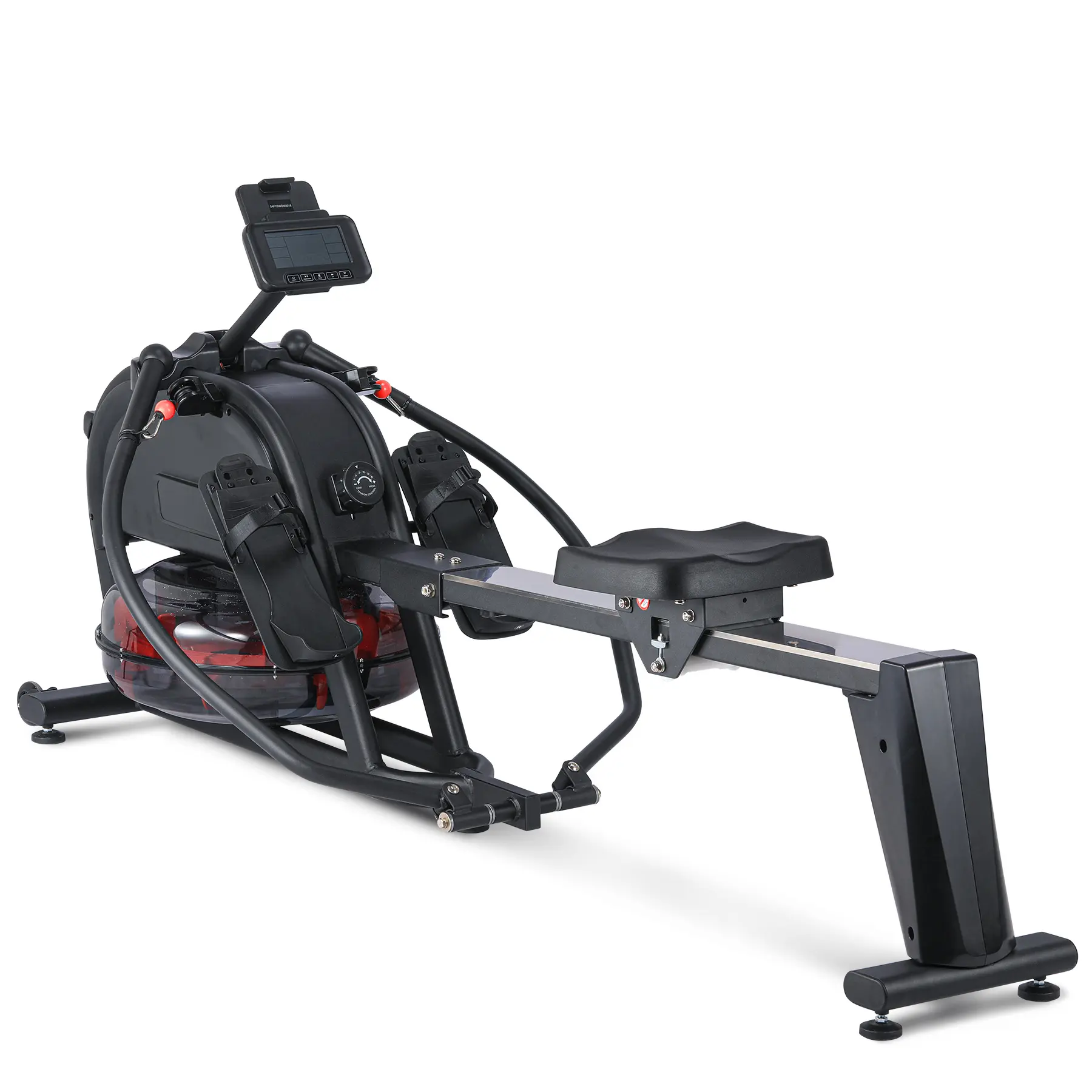 【Garvee】Rowing Machine Workout – 350lb Weight Capacity – 16 Levels of Quiet Dual Slide, Rowing Exercise Equipment, Magnetic Rowing Machine for Home Use, App Compatible