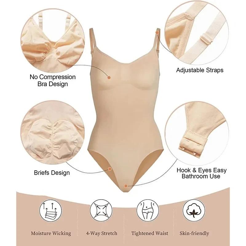 New styleShapewear Bodysuit Thong Colombian Fajas Body Shaper Seamless Tummy Control Slimming Sheath Flat Belly for Underwear