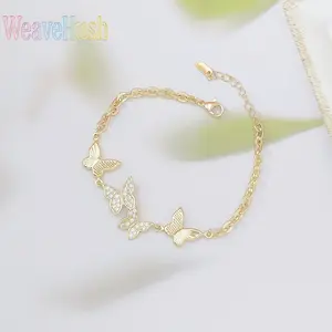 2026 Trending New Chinese Style Butterfly Bracelet for Women, Elegant Oriental Aesthetic Three-Layer Chain Bracelet, Luxury Gold Plated Fashion Wrist Jewelry, Minimalist Niche Exquisite Design, Versatile for Daily Wear Party Banquet Holiday Gift, Modern R