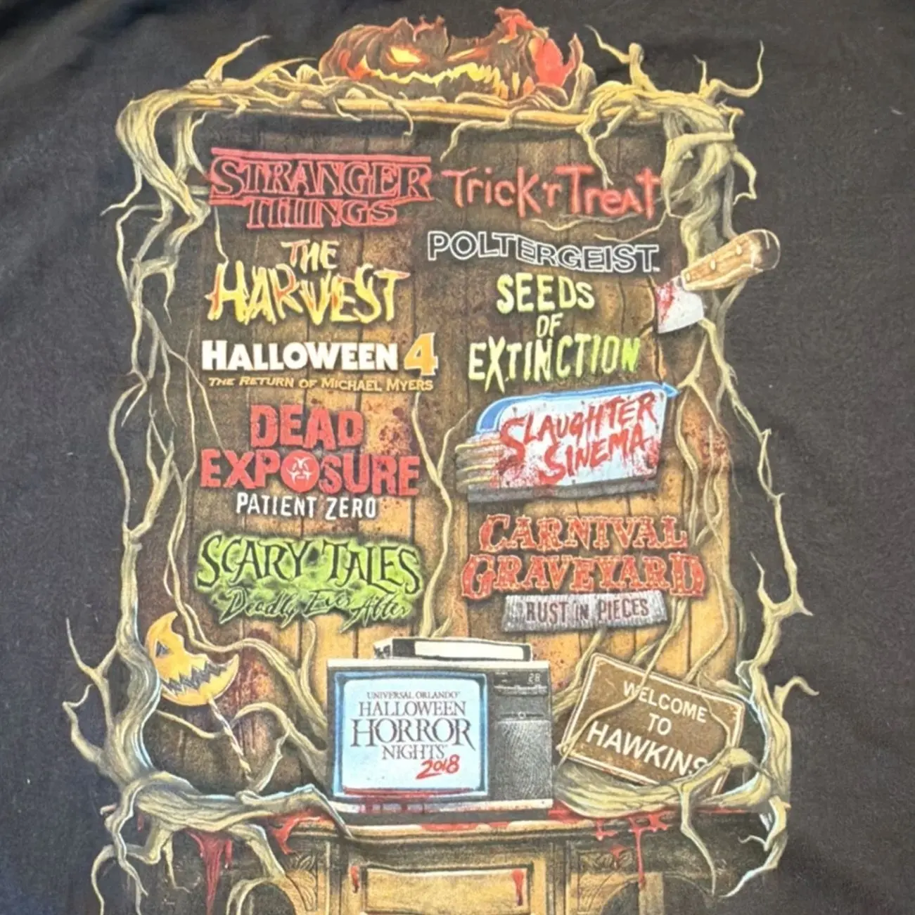 Universal Studios Halloween Horror NightsBlack T-Shirt R