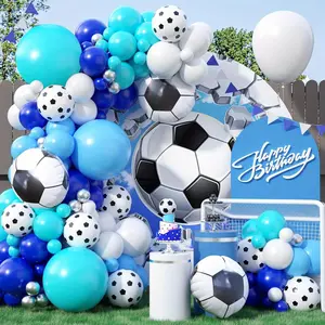 Football Themed Balloon Arch Kit, Balloon Set, 124pcs Mixed Color Balloon Garland Kit, Party Decor for Birthday Party Wedding Anniversary