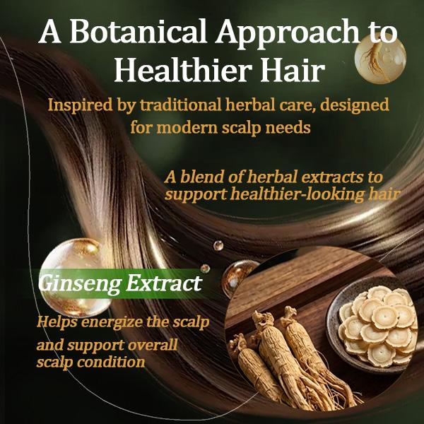 [mothersdaygift & Summervibes] WakeSecret Ginger&Ginseng Herbal Shampoo Anti-Hair Loss & Root Strengthening Weightless Volumizing & Oil Control For All Hair Types & Thinning Hair 10.1 fl oz