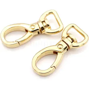 2 count Oval Snap Hooks Heavy Duty Metal Push Gate Swivel Lobster Clasp  Clip Purse Making Accessories SC09 (1/2 Inch, )