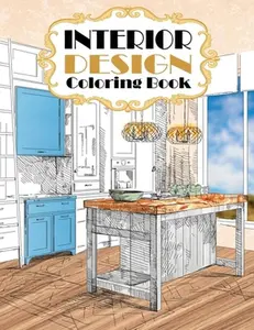 USED-Interior Design Coloring Book: Modern Decorated Home Designs by Heart, Stefan (Paperback)