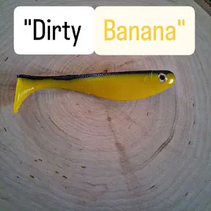 Soft Plastic Swimbait "Dirty Banana" - Yellow Color, Ideal for Fishing