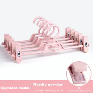 Durable Pant Hangers with Adjustable Clips, Non-Slip & Space-Saving Design for Closet Organization, Perfect for Jeans & Trousers Storage