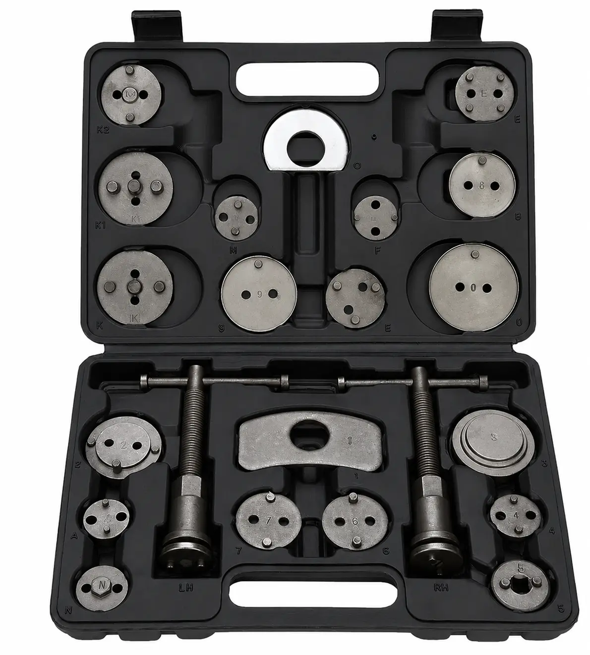 21PCS Brake Caliper Wind Back Tool Set for Rear Disc Brake Pad Replacement, Universal Brake Caliper Piston Compressor Tool Kit, Automotive Repair Tool Set, Fits Most US EU JP Cars