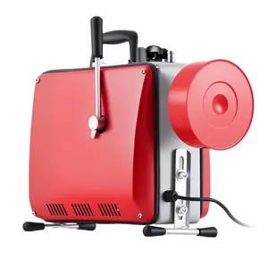 Portable Electric Drain Cleaner Machine, 66Ft x 5/8" & 16Ft x 3/8" Dual Cable Sewer Snake Auger with 6 Cutters for 1-4 Inch Pipes Clog Removal for Household & Professional Use