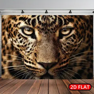1PC,2D Flat Wild Leopard Pattern Festival Backdrop, Animal - themed Photography & Decoration Curtain, Party & Event Scene - setting Background, High - definition Digital Printing Durable Backdro