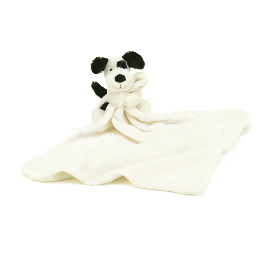 Bashful Blk & Cream Puppy Soother Jellycat Bashful Blk & Cream Puppy Soother Jellycat