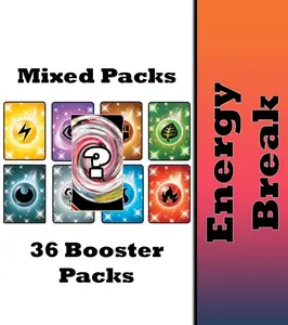 Pokémon x36 Pack Mixed Energy Break Standard Booster Box Set Sealed Trading Card Hobby Game 36 Booster Packs Live Stream Energy Break