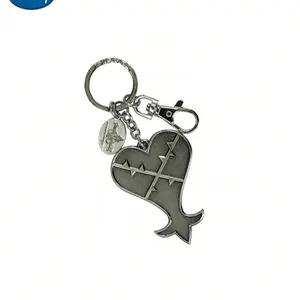 1PC Disney Officially Licensed Kingdom Hearts Star Seeker Pewter Keychain Key Ring Keychain Clip Accessories Bag Charm Key rings for Car Keys Cute Cartoon Travelling Birthday Gift