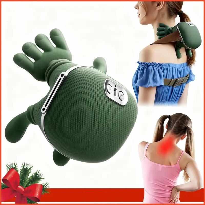Shoulder Massager Electric Cervical Neck Massage Bio-Bionic Hand Heating Wireless Portable 3D Kneading for Men Women Adjustable Speed Settings
