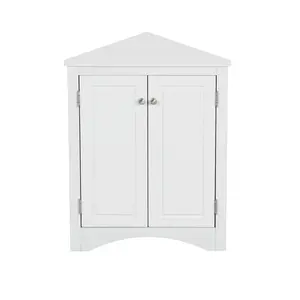 Triangle Bathroom Storage Cabinet W  Adjustable Shelves,standing Floor Cabinet