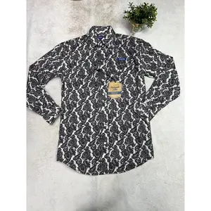 Men's Panhandle slim Rough Stock Long Sleeve Fancy Snap Beige