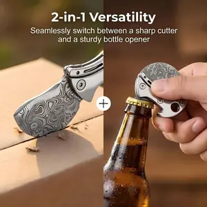 Mini Alloy Bottle Opener, Foldable Knife Wine Opener, Multi-Function Cutting Tool, Portable Alcohol Beverage Accessory